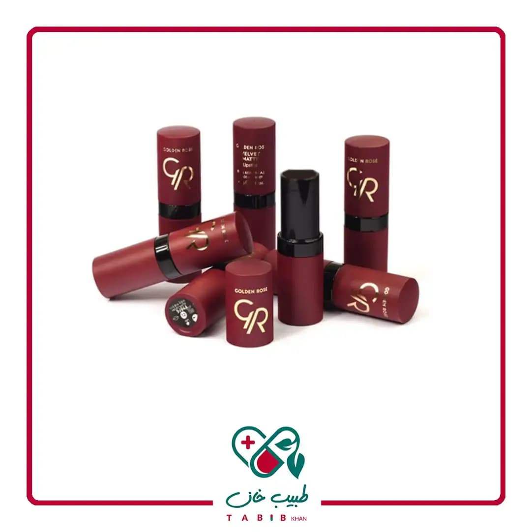 رژ لب جامد مات ولوت گلدن رز شماره 35/Golden Rose Velvet Matte No.35