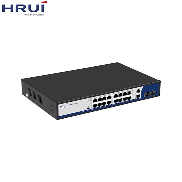 سوئیچ شبکه 16 پورت POE اچ ار یو ای مدل HRUI HR900-AFG-1622S-300 — تصویر ۷