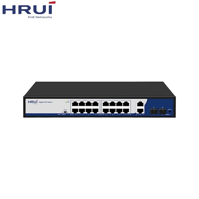 سوئیچ شبکه 16 پورت POE اچ ار یو ای مدل HRUI HR900-AFG-1622S-300 — تصویر ۵