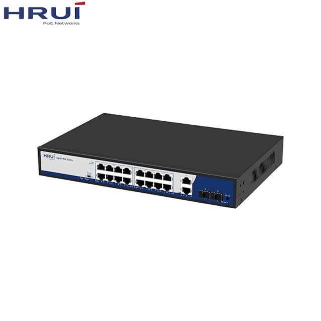 سوئیچ شبکه 16 پورت POE اچ ار یو ای مدل HRUI HR900-AFG-1622S-300 — تصویر ۶