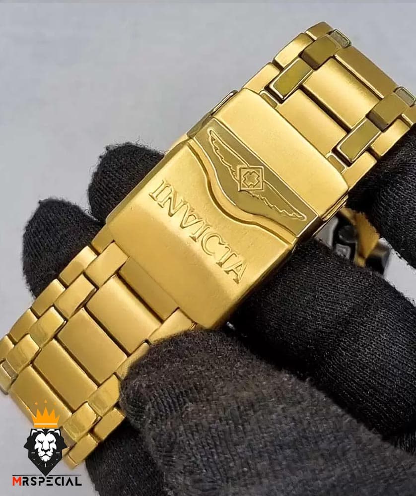 ساعت مچی مردانه اینویکتا مدل زئوس کرنوگراف طلایی صفحه طلایی 0939 INVICTA ZEUS — تصویر ۸