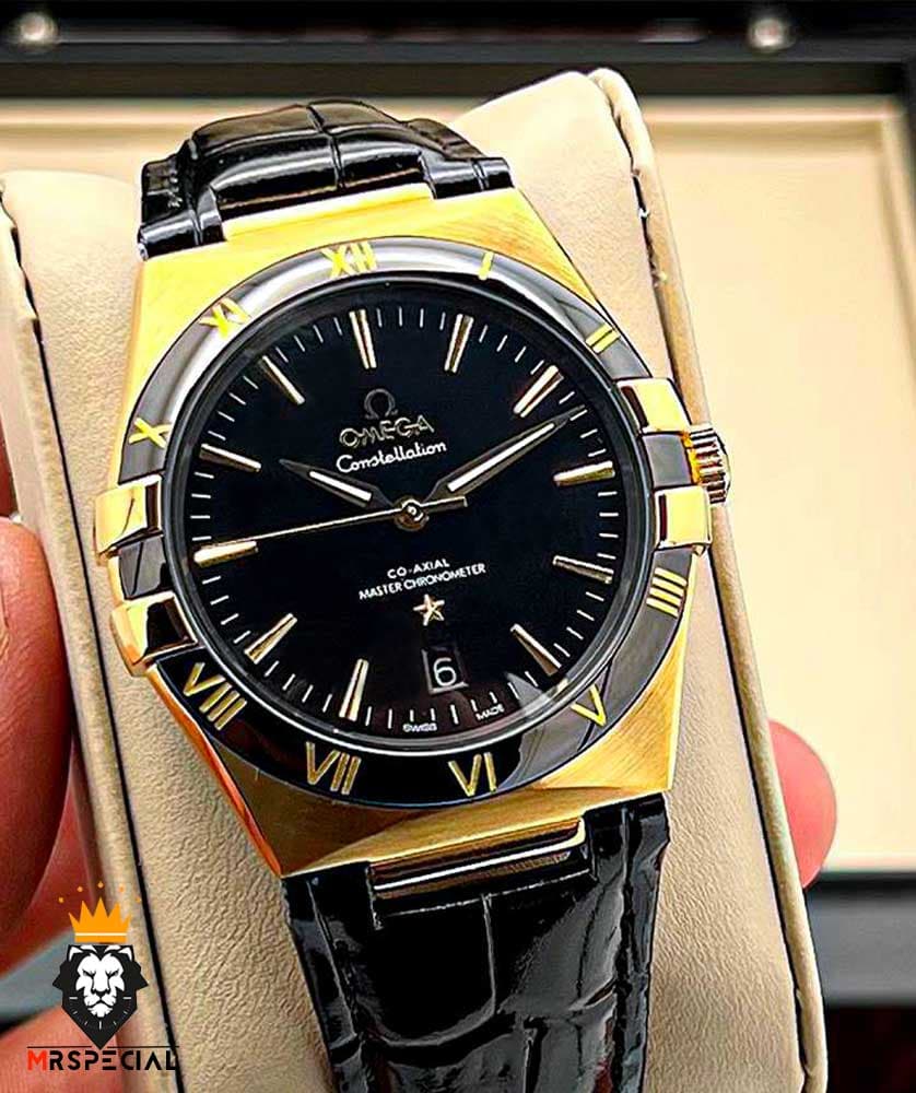 ساعت مچی مردانه امگا کانسلیشن اتوماتیک بند چرم صفحه مشکی OMEGA CONSTELLATION 00926 — تصویر ۳