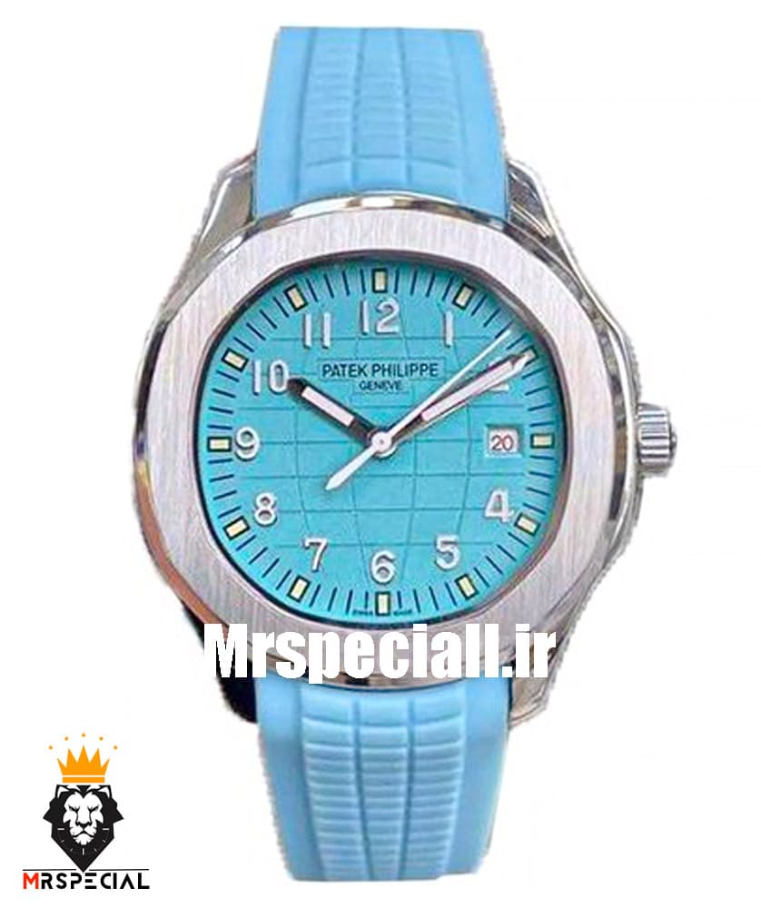 ساعت مچی مردانه پتک فیلیپ مدل اکوانات اتومات رابر صفحه تیفانی 0898 Patek Philippe Aquanaut