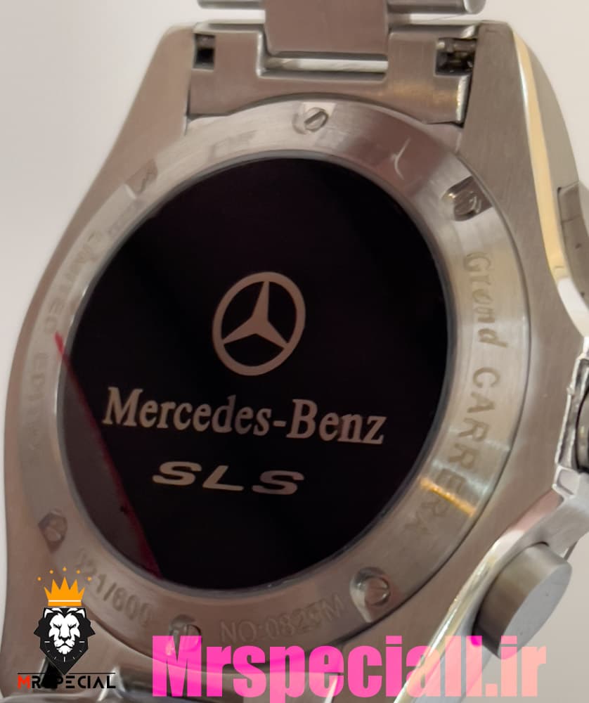 ساعت تگ هویر مردانه مدل مرسدس بنز کرنوگراف استیل صفحه مشکی 0830 TAG HEUER Grand Carrera SLS — تصویر ۵