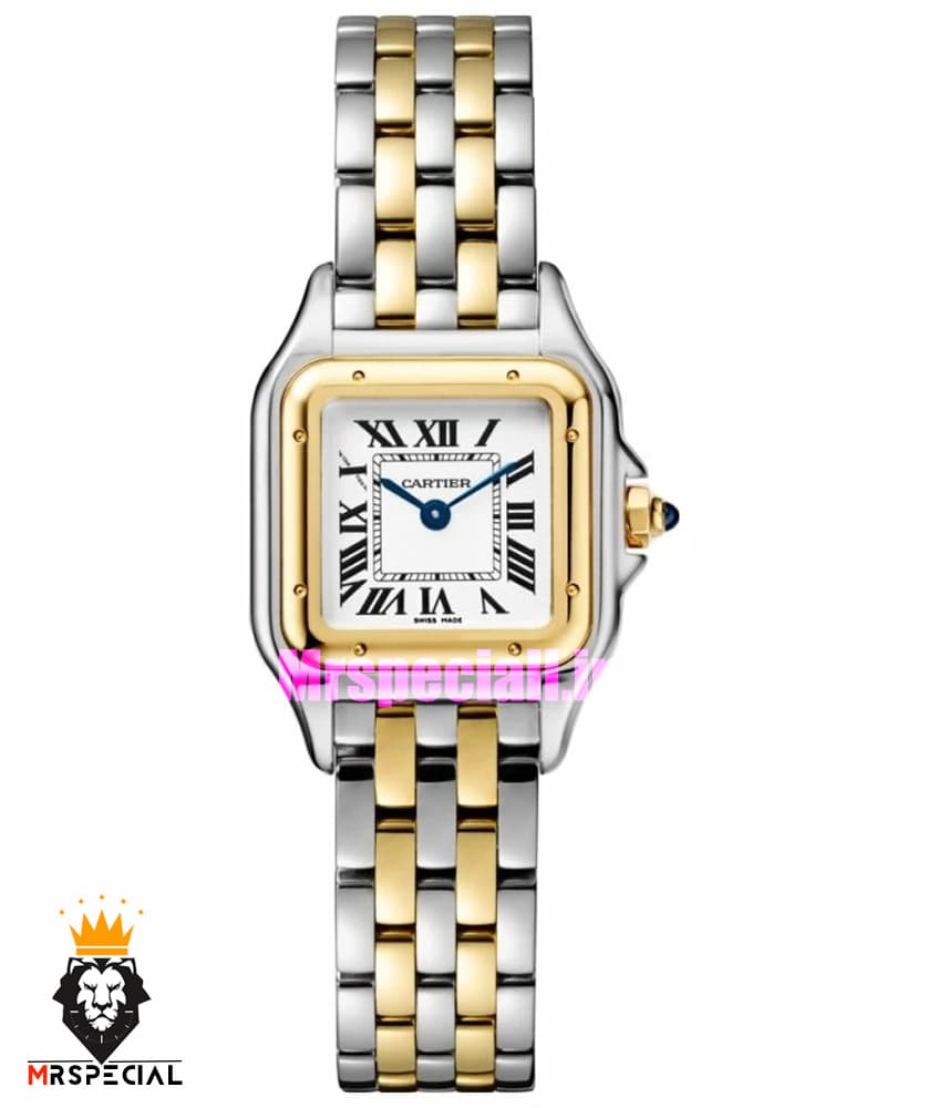 ساعت کارتیه زنانه مدل پنتر استیل دورنگ طلایی سایز اسمال CARTIER PANTHRE 2533 — تصویر ۲