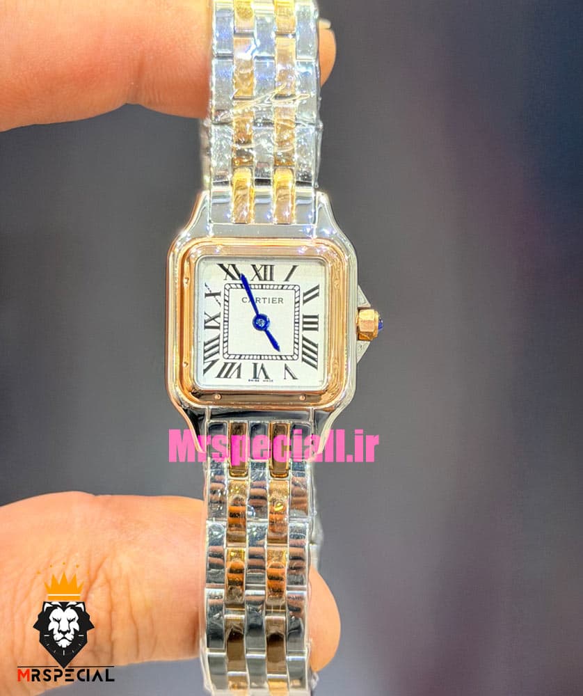 ساعت کارتیه زنانه مدل پنتر استیل دورنگ طلایی سایز اسمال CARTIER PANTHRE 2533 — تصویر ۳