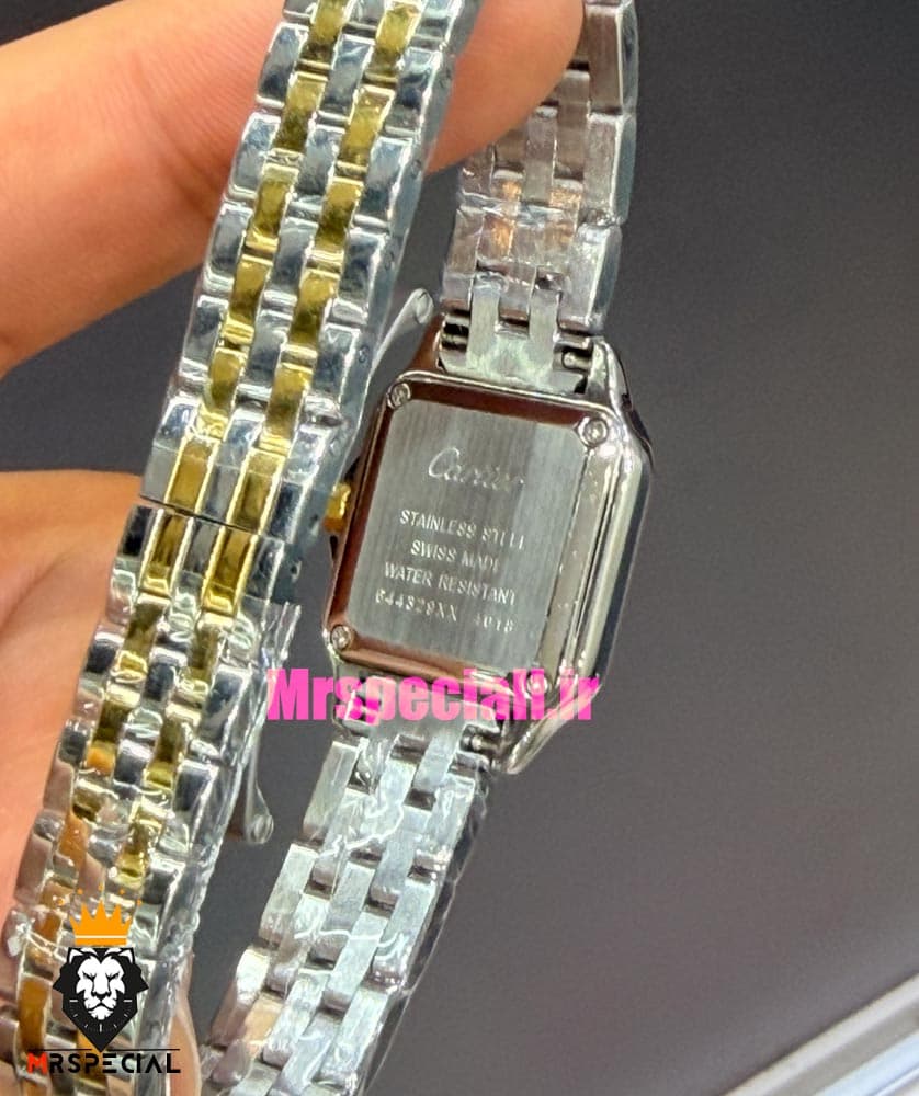 ساعت کارتیه زنانه مدل پنتر استیل دورنگ طلایی سایز اسمال CARTIER PANTHRE 2533 — تصویر ۶