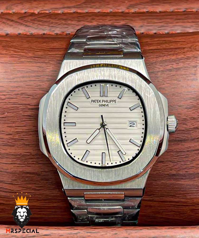 ساعت مچی مردانه پتک فیلیپ ناتیلوس کوارتز استیل صفحه سفید Patek Philippe NUATILOS 9653 — تصویر ۳
