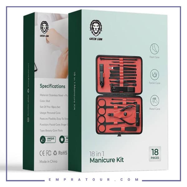 ست مانیکور مسافرتی 18 کاره گرین لاین Green Lion 18 in 1 Manicure Travel Cutter — تصویر ۶