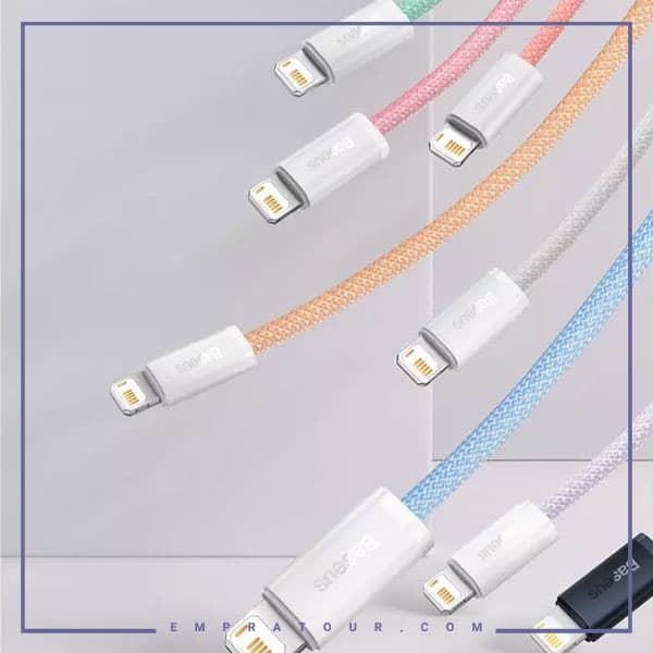 کابل شارژ لایتنینگ 1 متری بیسوس Baseus Dynamic Fast Charging Data Cable CALD000402 — تصویر ۳