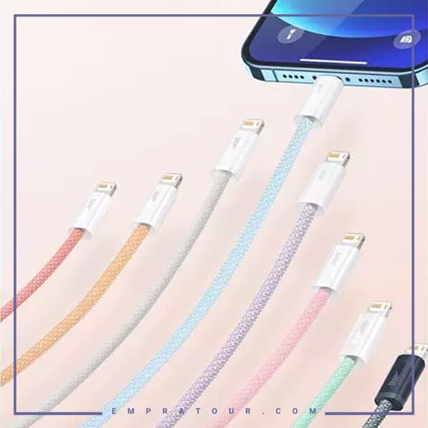 کابل شارژ لایتنینگ 1 متری بیسوس Baseus Dynamic Fast Charging Data Cable CALD000402 — تصویر ۸
