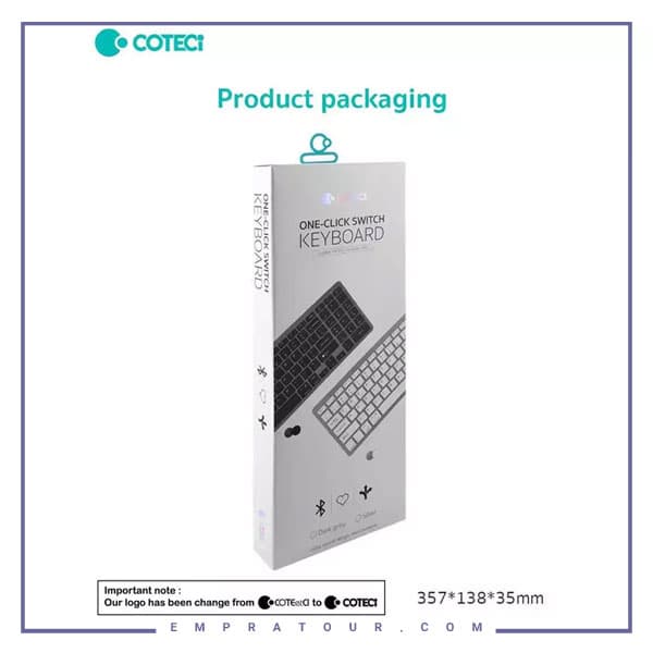 کیبورد بی سیم سه حالته کوتتسی Coteetci Three-mode wireless keyboard 84007 — تصویر ۴