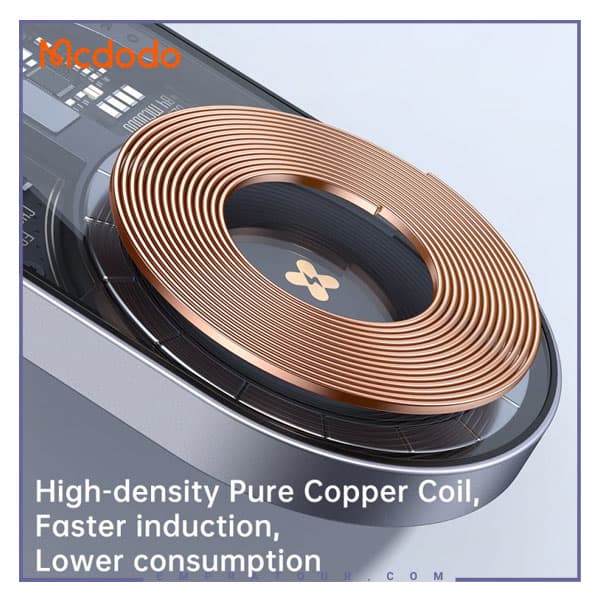 هولدر و شارژ وایرلس مگنتی مک دودو Mcdodo Transparent Magnetic Wireless Charging Car mount CH-2340 — تصویر ۴