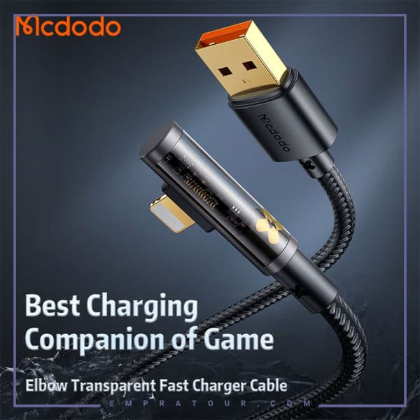 کابل شارژ لایتنینگ 1.2 متری مک دودو Mcdodo Lightning Transparent Data Cable CA-3510 — تصویر ۱۲