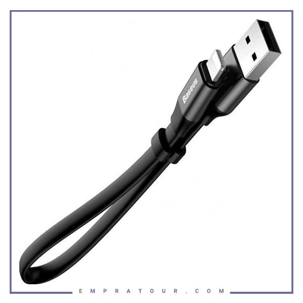 کابل شارژ و انتقال داده لایتنینگ بیسوس Baseus Nimble Portable lightning Cable 23cm CATMBJ-01