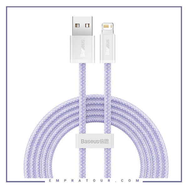 کابل لایتنینگ فست شارژ بیسوس BASEUS CABLE DYNAMIC SERIES FOR LIGHTNING 2.4A 2M CALD000502