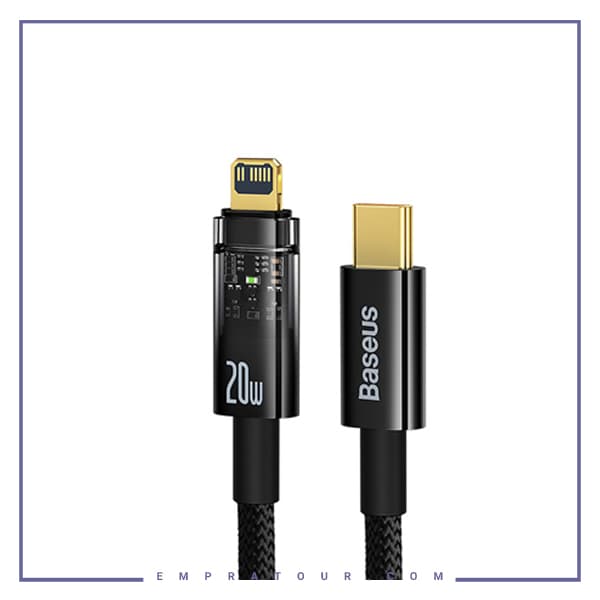 کابل لایتنینگ به تایپ سی هوشمند بیسوس 1 متر Baseus PD CATS000001 Explorer