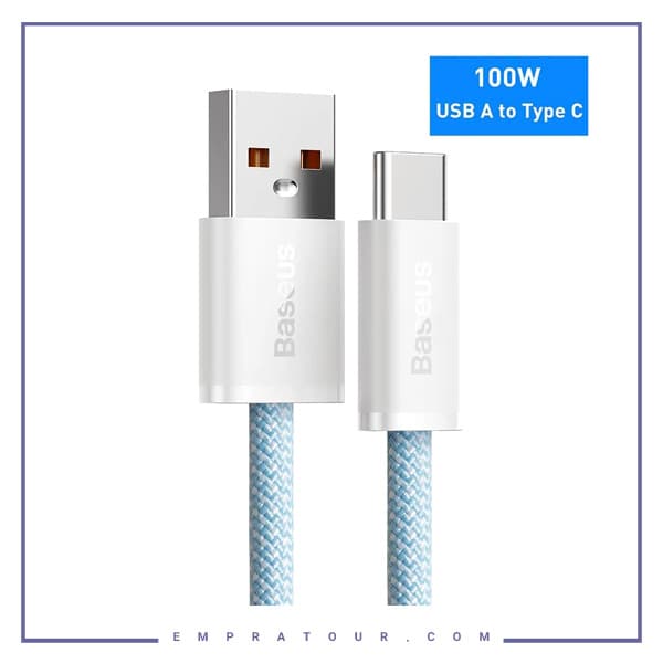 کابل شارژ فست تایپ سی 100 وات 1 متر Baseus Dynamic Series Fast Charging Data Cable USB to Type-C CALD000602 — تصویر ۳