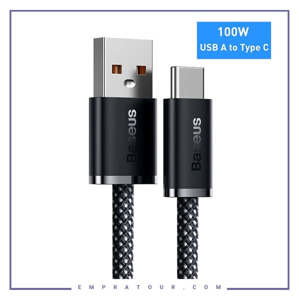 کابل شارژ فست تایپ سی 100 وات 1 متر Baseus Dynamic Series Fast Charging Data Cable USB to Type-C CALD000602 — تصویر ۷