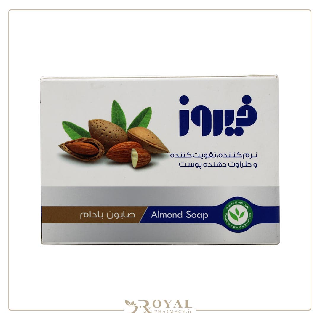 صابون نرم کننده تقویت کننده و طراوت دهنده پوست بادام فیروز 120 گرم — تصویر ۳