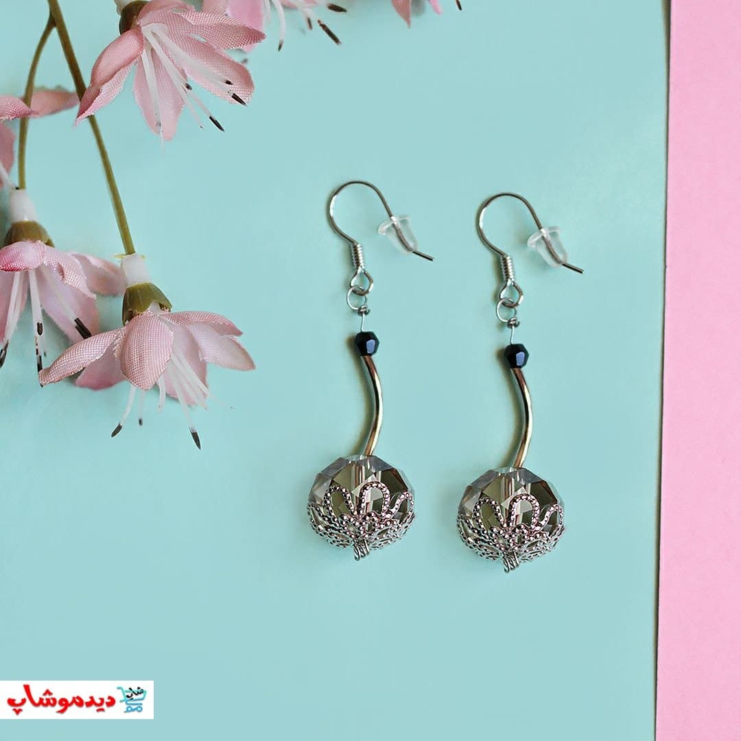 گوشواره طرح الماسی کد 10163 — تصویر ۹