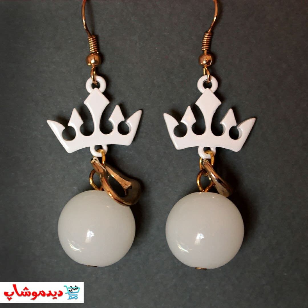 گوشواره نگین دار تاج