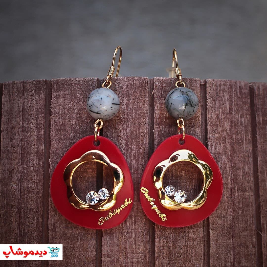 گوشواره مهره دار نگینی — تصویر ۴