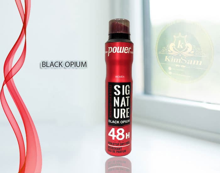 اسپری بدن پاور رایحه بلک اوپیوم BLACK OPIUM زنانه حجم 200 میل