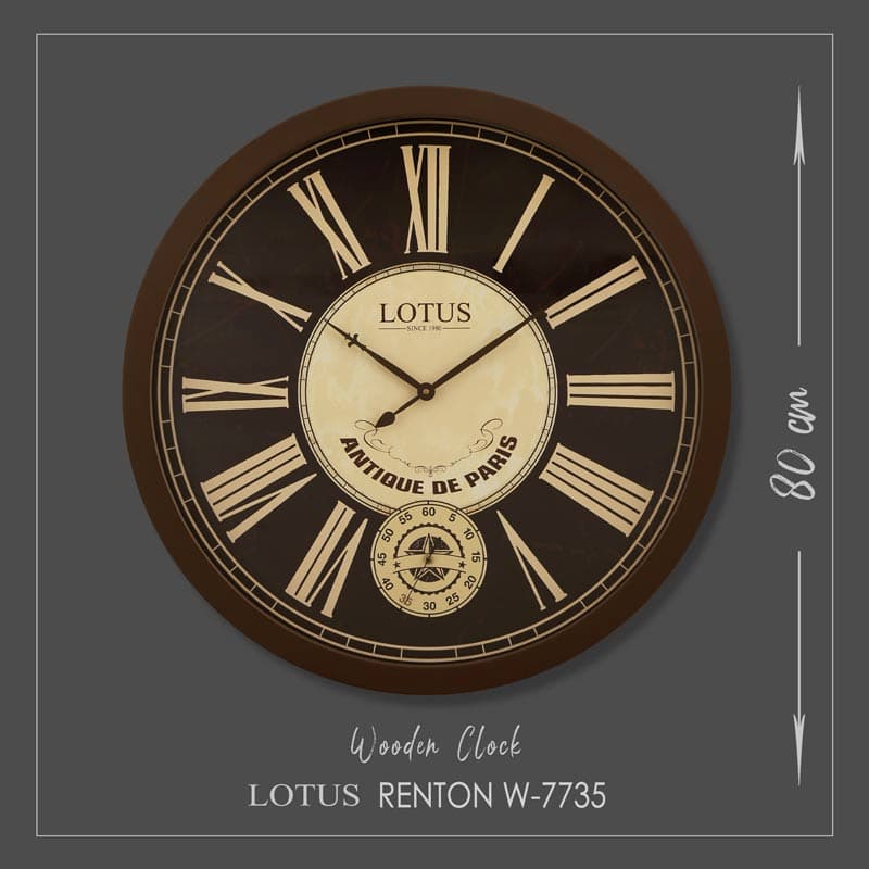 ساعت چوبی لوتوس رنتون مدل RENTON کد W-7735