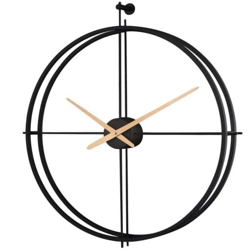 ساعت دیواری فلزی لوتوس WILHELM کد M-18030 رنگ BLACK