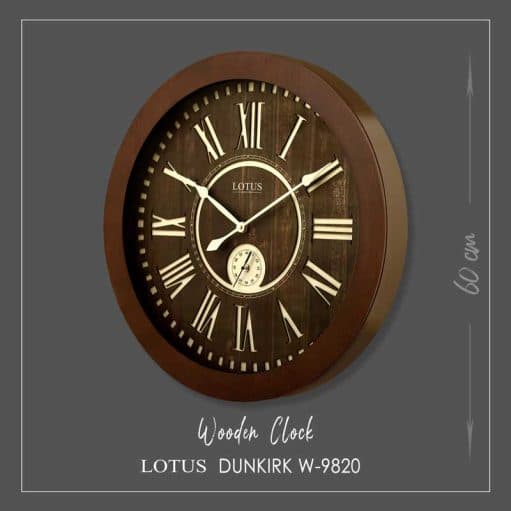 ساعت چوبی لوتوس مدل DUNKIRK کد W-9820 — تصویر ۵