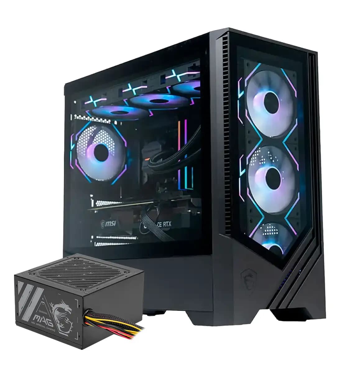 کیس و پاور گیمینگ ام اس آی MAG FORGE M100L + MAG A500N-H — تصویر ۱۰