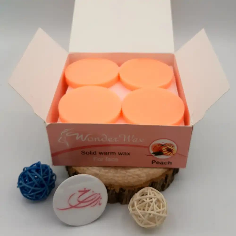 وکس سکه ای ژله ای صورت واندر وکس Wonder Wax مدل هلو Peach وزن 400 گرمی — تصویر ۶
