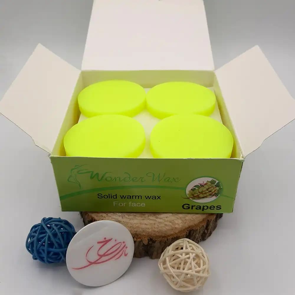 وکس سکه ای ژله ای صورت واندر وکس Wonder Wax مدل انگور Grapes وزن 400 گرمی — تصویر ۶