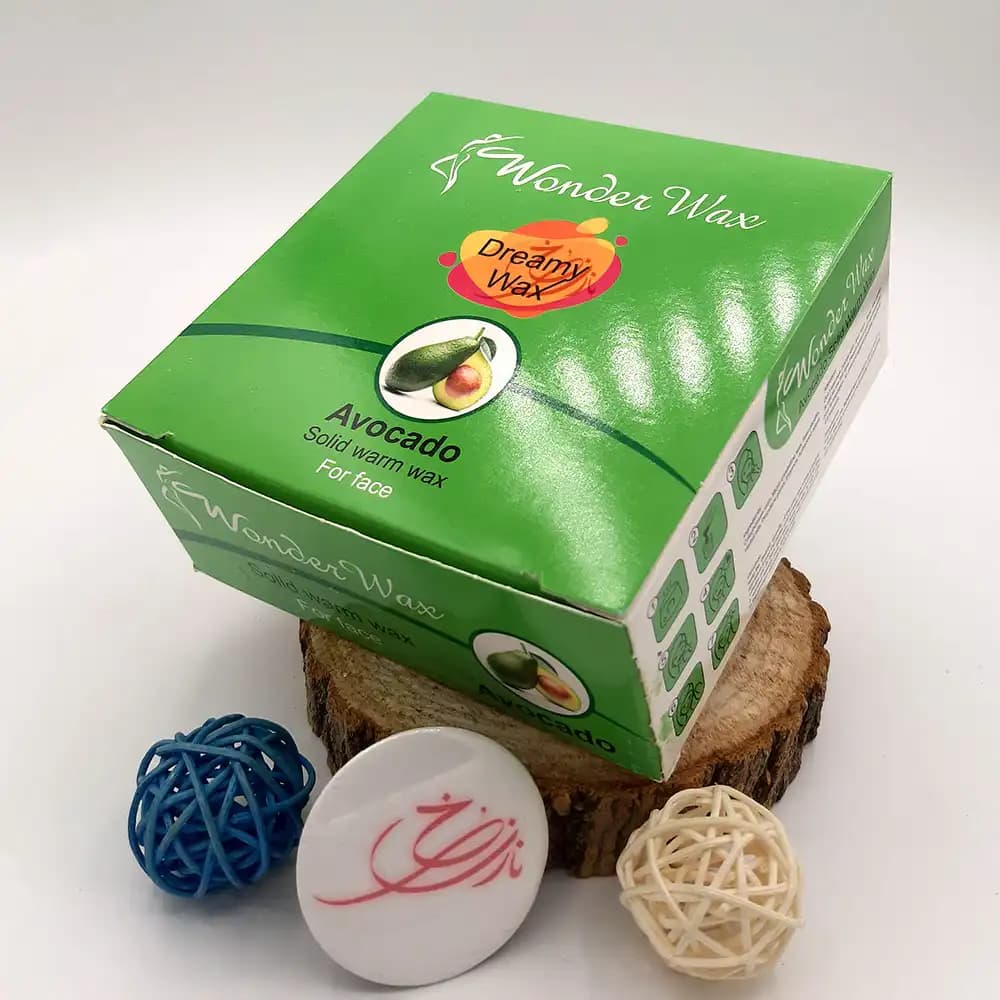وکس سکه ای ژله ای صورت واندر وکس Wonder Wax مدل آووکادو Avocado وزن 400 گرمی