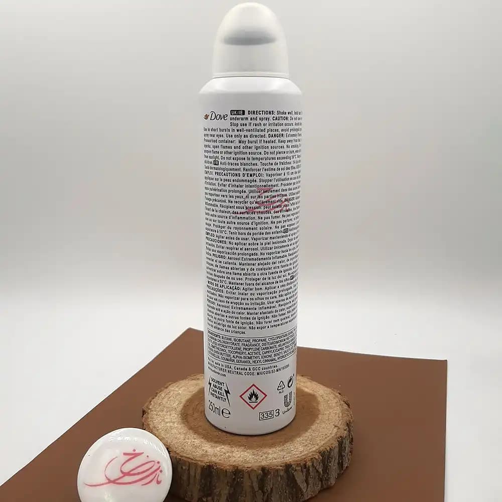 اسپری بدن ضد تعریق زنانه داو Dove مدل اینویزیبل درای Invisible Dry حجم 250 میلی لیتر — تصویر ۳