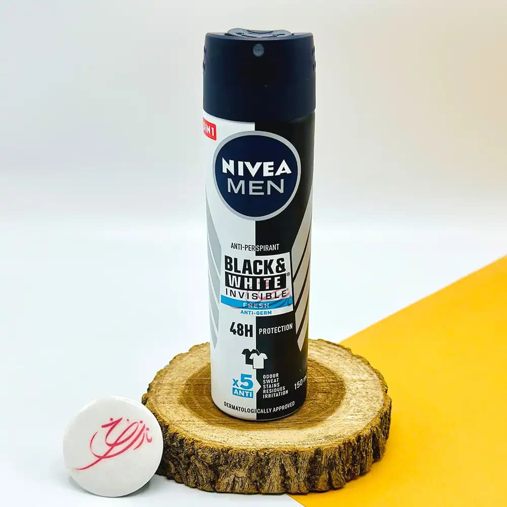 اسپری ضد تعریق مردانه نیوا من NIVEA MEN مدل بلک اند وایت BLACK&amp;WHITE حجم 150 میلی لیتر