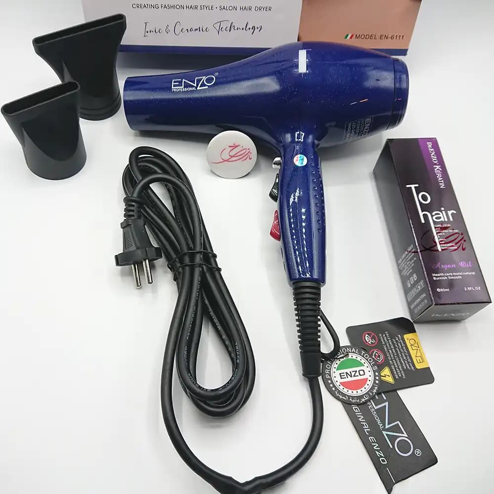 سشوار انزو پروفیشینال ENZO PROFESSIONAL مدل EN-6111 رنگ آبی — تصویر ۳