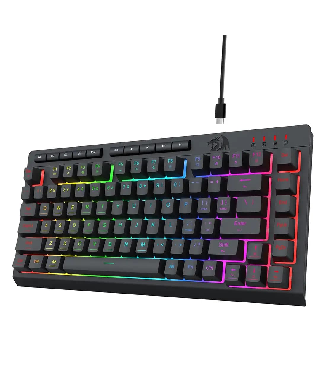 کیبورد ممبران گیمینگ ردراگون CRESCENT K524 RGB — تصویر ۳
