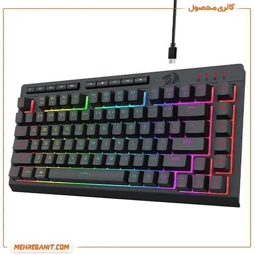 کیبورد ممبران گیمینگ ردراگون CRESCENT K524 RGB — تصویر ۸
