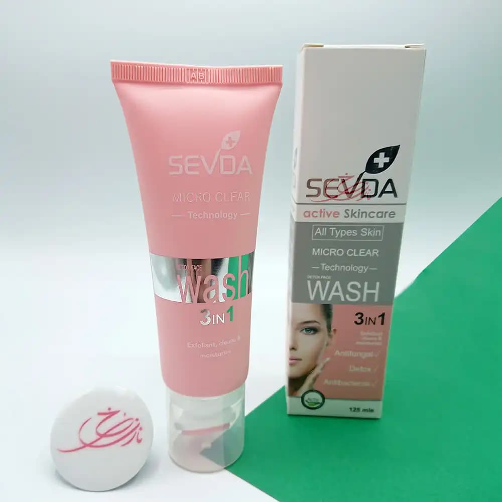 ژل لایه بردار پوست سودا SEVDA مدل Micro Clear 3 in 1 حجم 125 میلی لیتر — تصویر ۲
