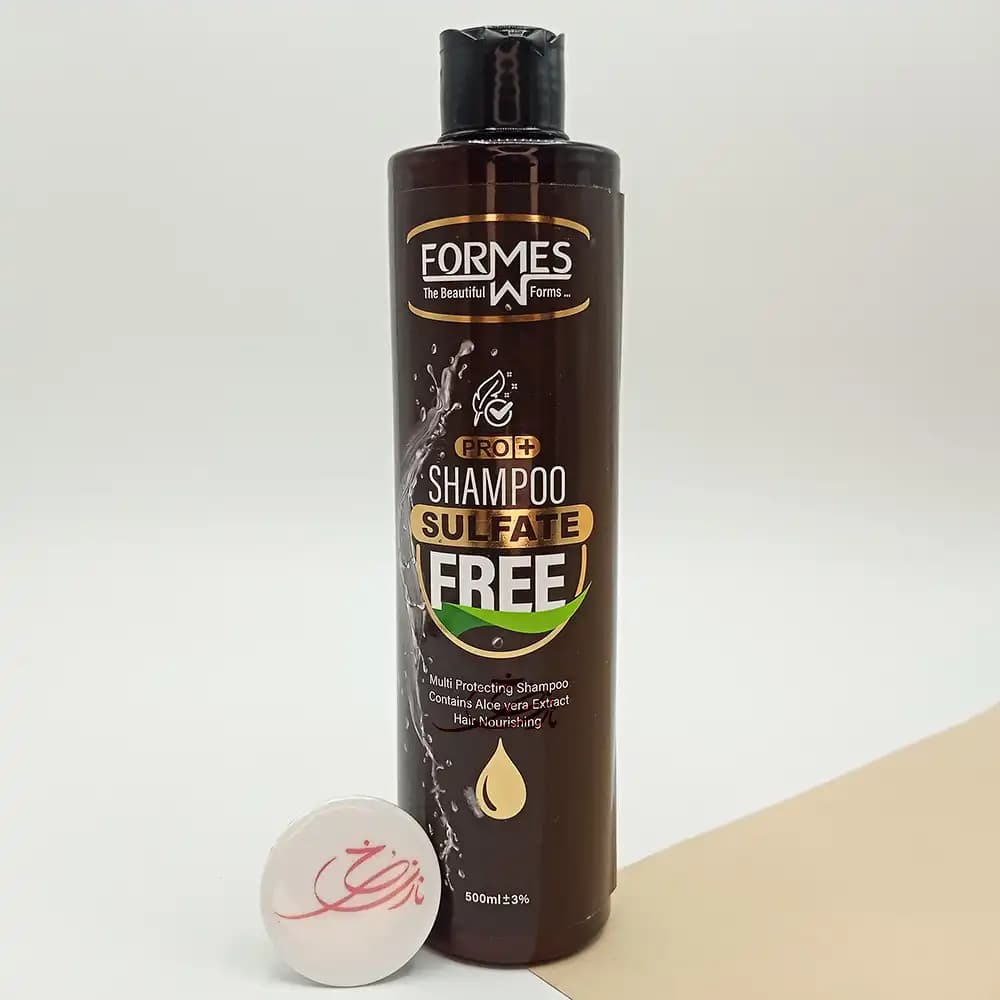 شامپو مو ملایم فورمس FORMES مدل بدون سولفات SULFATE FREE حاوی آلوئه ورا حجم 500 میلی لیتری