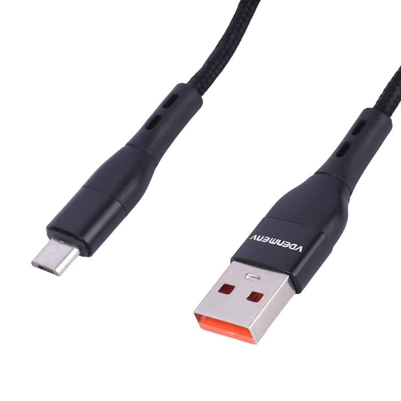 کابل میکرو یو اس بی فست شارژ Vdenmenv D60V 2.4A 0.9m — تصویر ۵