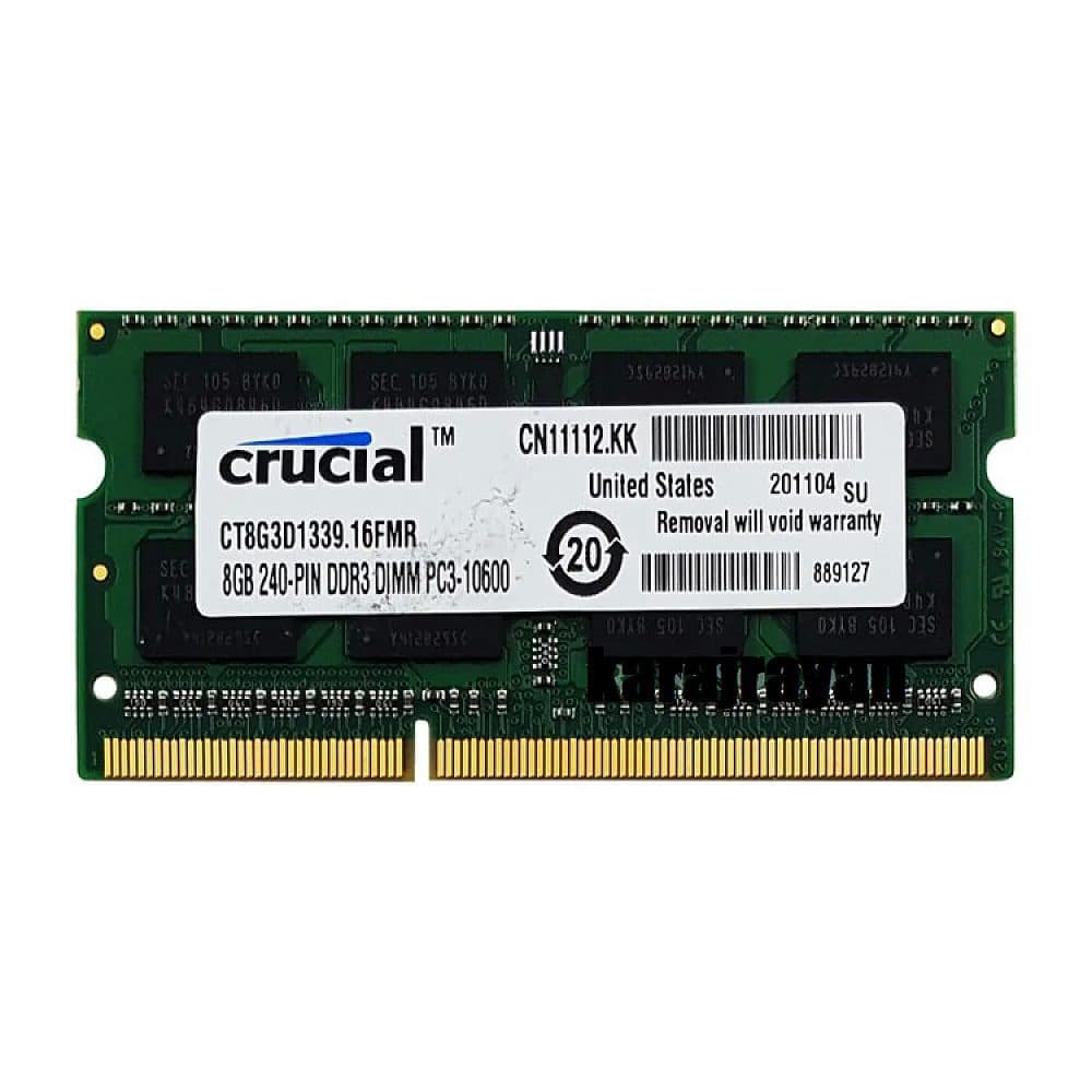 رم لپ تاپ 4 گیگ کروشیال Crucial DDR3-1333-10600 MHZ 1.5V شش ماه گارانتی — تصویر ۱۰