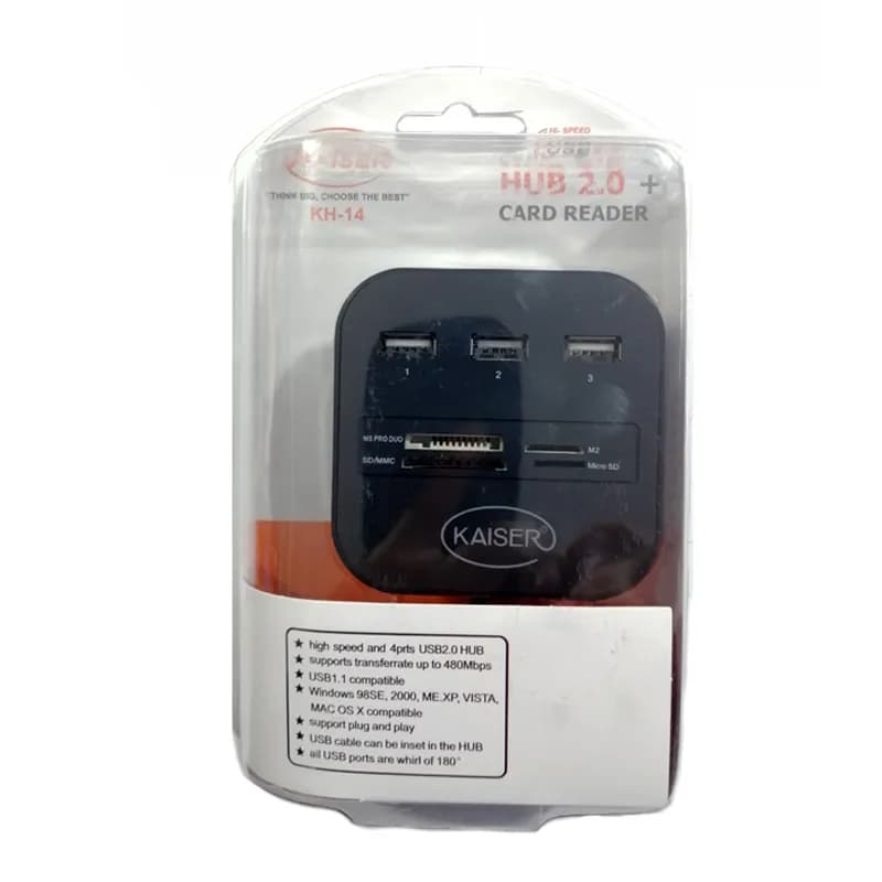 هاب و رم ریدر Kaiser KH-14 کایزر USB2.0