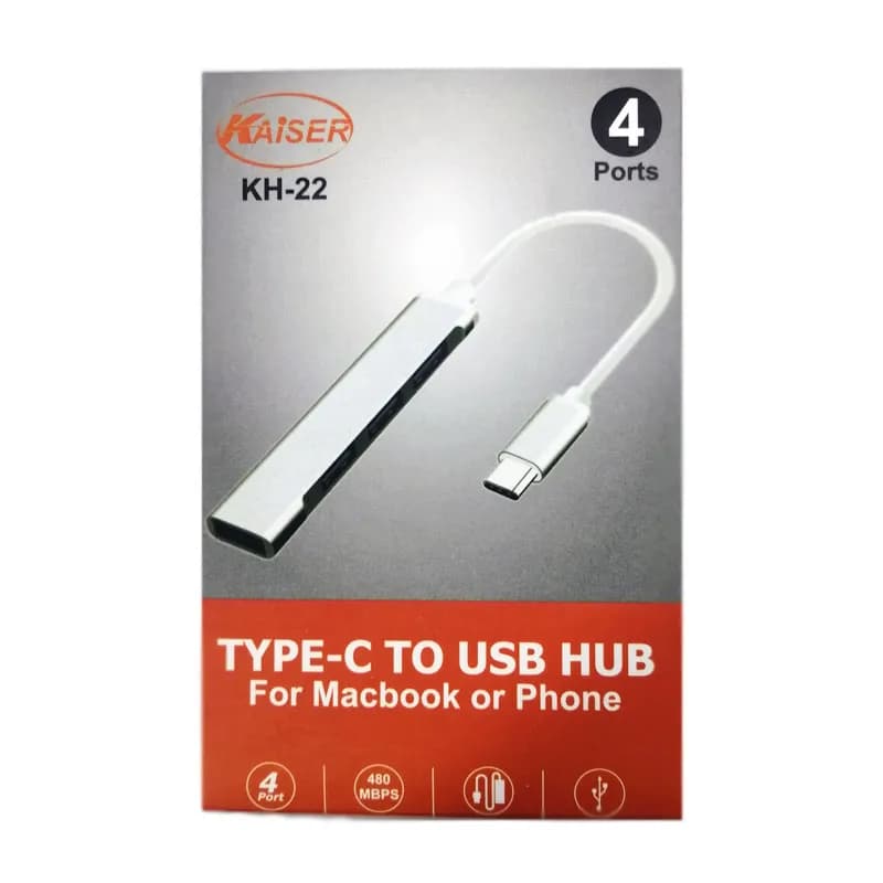 هاب Type-C چهار پورت کایزر مدل KH-22 — تصویر ۵