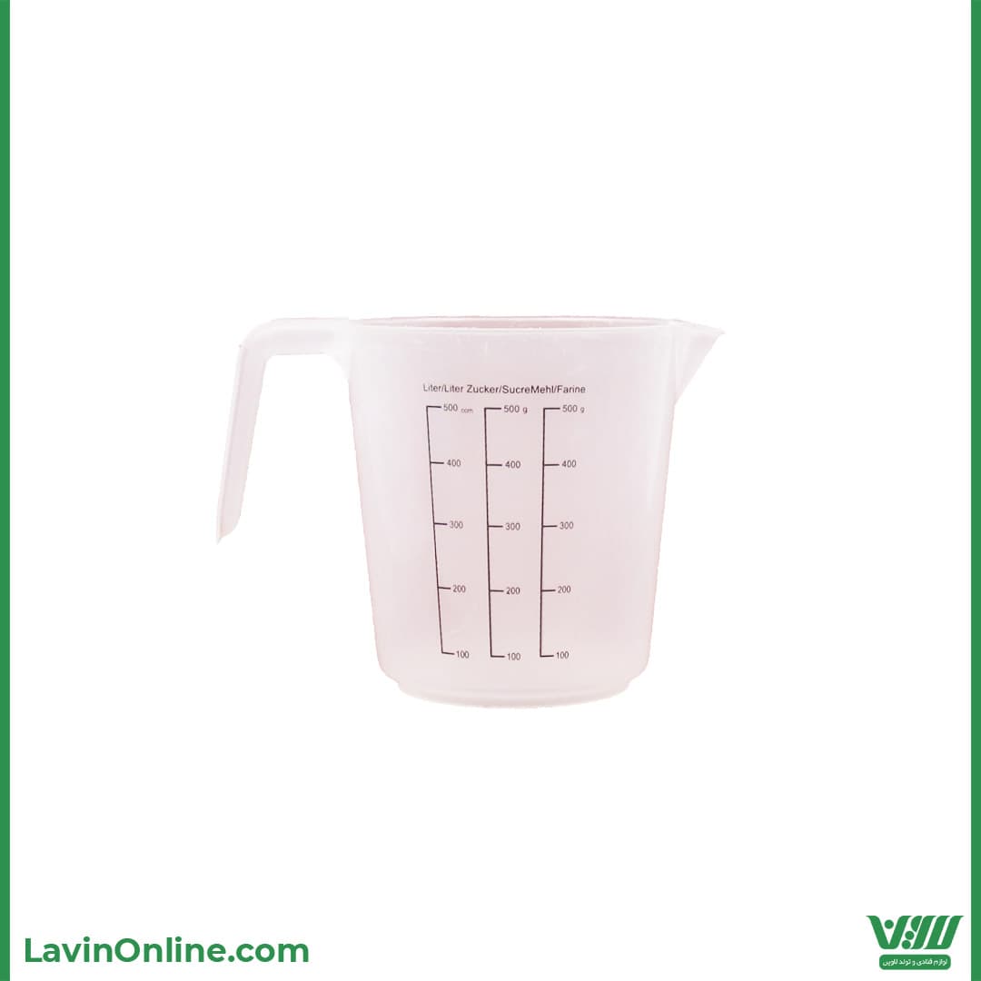 پارچ پلاستیکی مدرج 0.5 لیتری
