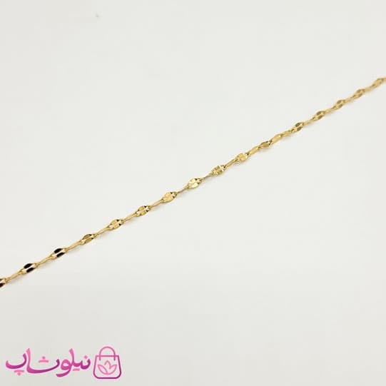 زنجیر دخترانه و ظریف استیل طلایی کد 1291 — تصویر ۵