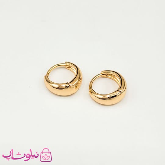 گوشواره زنانه حلقه ای ژوپینگ مدل آینه ای عمده کد 571