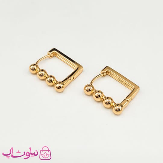 گوشواره زنانه ژوپینگ مدل مستطیل عمده پک 5 عددی کد 599 — تصویر ۲